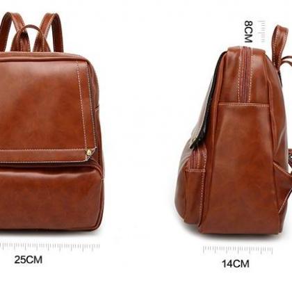 Backpack Simple Student Bag Retro Travel Bag