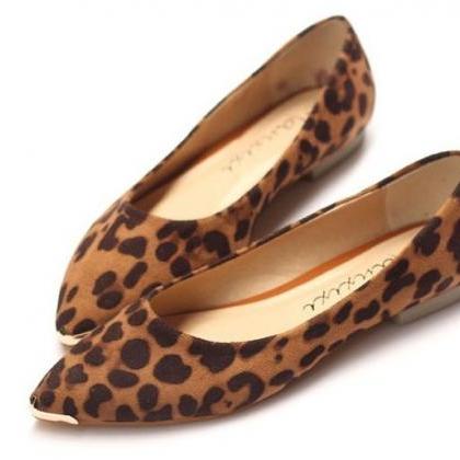 Fashion Ladies Brown Leopard Shoes