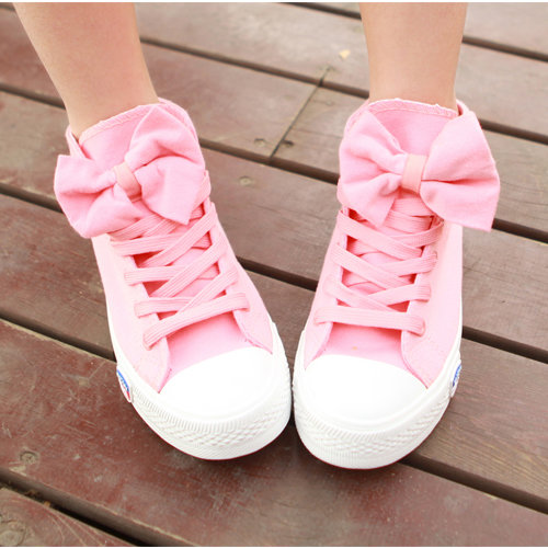 High Help Bowknot Canvas Shoes （wholesale） Mm